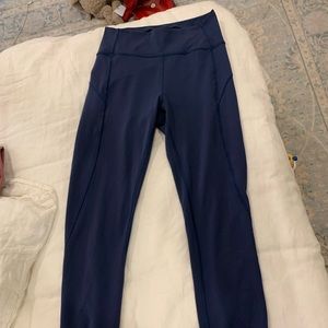 Lululemon athletics in movement 7/8 length tights (blue color)